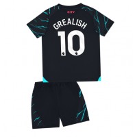Dres Manchester City Jack Grealish #10 Tretina pre deti 2023-24 Krátky Rukáv (+ trenírky)